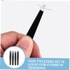 DEARMAMY 4pcs Ergonomic Eyebrow Tweezers Kit for Hair Removal Tweezers for Precision for Travel view 3