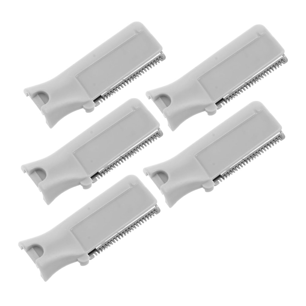 Vaguelly 5pcs Eyebrow Razor Replacement Heads Compatible Shaving Machines Hair Removal Facial Trimmer Easy to Maintain