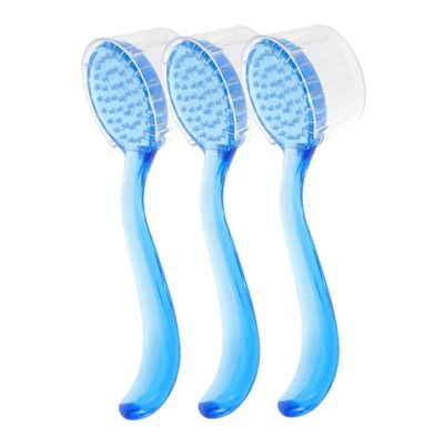 HAKIDZEL 3pcs Large Horn Dust Brush Set Gentle Facial Exfoliating Scrubber for Deep Cleansing Skincare Brushes for Skin Types Manual Cleaning Tool