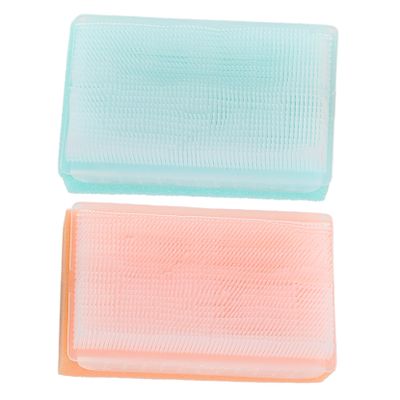 Hoement 2pcs Boy Girl Bath Sponge and Scalp Massage Brush Soft Sensory Training Tool for Newborns and Boys and Girls for Hair Washing and Bath Enjoyment