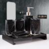DUYHBAWRS Bathroom Five Piece Set Resin Wash Set Bathroom Toiletries Lotion Bottle Mouthwash Cup Toothbrush Holder Soap Dish Storage Tray view 2