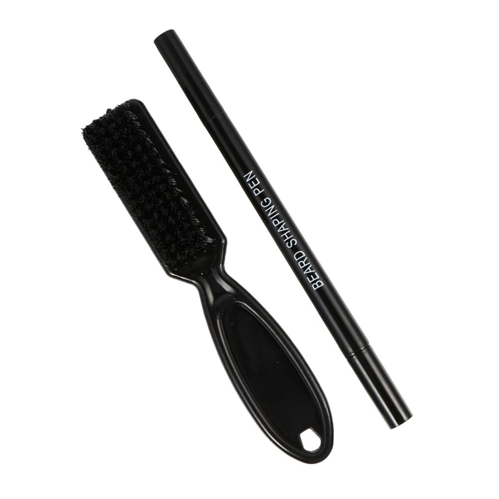 HAKIDZEL 2-in-1 Beard Pencil Filler and Brush Set for Men Precision Beard Outline Pen Easy Application Care Tool for Grooming and Styling