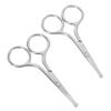 PartyKindom 2pcs Stainless Steel Eyebrow Scissors Round Head for Hair Removal Nose Hair Trimmer Scissors for Men Face Beauty Tool view 1