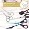 PartyKindom 2pcs Stainless Steel Eyebrow Scissors Round Head for Hair Removal Nose Hair Trimmer Scissors for Men Face Beauty Tool view 4