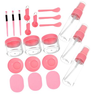 Baluue Facial Mask Mixing Bowl Set 27 Pcs Makeup Tools Kit Pink Face Mask Bowl Safe Convenient for Daily Use