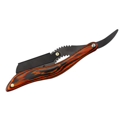 CALLARON Clip Razor Wooden Handle Beard Trimming Tool Quality Manual Shaving Razor