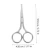 PartyKindom 2pcs Portable Stainless Steel Eyebrow Grooming Scissors Multi-function Nose Hair Trimming Tools for Easy Travel and Precise Facial Hair Grooming view 2