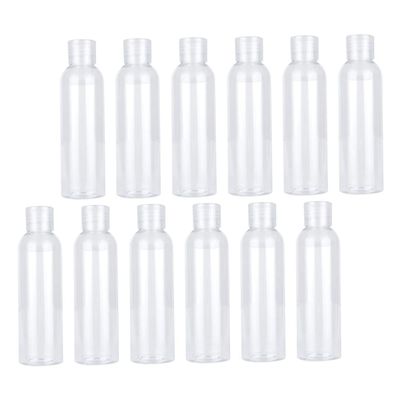 Baluue 12pcs Flip Top Dispensing Bottles Refillable Shampoo Bottles for Travel Portable Empty Lotion Container