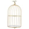 Alipis Bird Cage Makeup Organizer Rack Dual Storage Stand for Cosmetics Skincare and Perfume Elegant Dresser Display for Home Decor and Wedding Centerpieces view 1