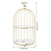 Alipis Bird Cage Makeup Organizer Rack Dual Storage Stand for Cosmetics Skincare and Perfume Elegant Dresser Display for Home Decor and Wedding Centerpieces view 2