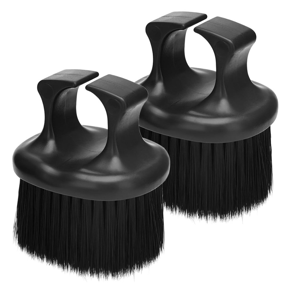 CALLARON 2pcs Men's Hair and Beard Cleaning Brush Soft Bristles for Easy Grooming Comfortable Grip Design and Material for Personal and Salon Use