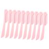 CALLARON 10pcs Portable Stainless Steel Eyebrow Razors Foldable Facial Hair Trimmers for Women and Men Professional Eyebrow Repair Devices view 1