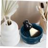CALLARON Beard Shaving Brush Set 2pcs Men's Shaving Kit Swirl Soap Bowl Solid Construction Gentle Exfoliation Comfortable Shave view 2