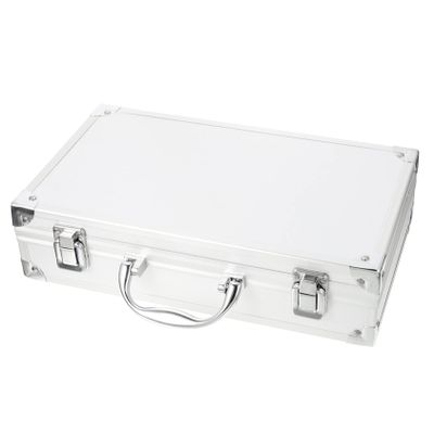 EXHUMKY Portable Aluminum Alloy Toolbox Capacity Cosmetic Storage Box Emergency Kit