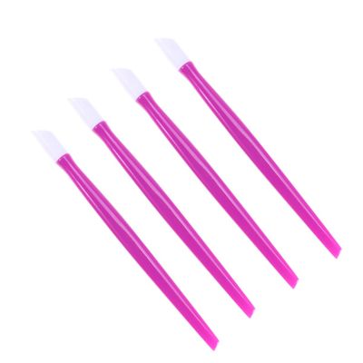 SHERCHPRY 100Pcs Nail Cleaning Sticks Professional Cuticle Tools for Manicure Dead Skin Remover Tool for Home and Salon Use Purple