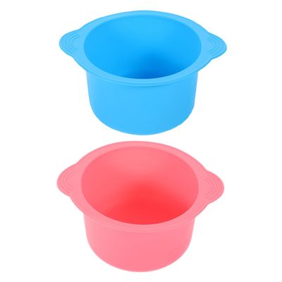 Happyyami 2pcs Silicone Wax Pot Liner Non-stick Wax Melt Warmer Replacement for Hair Removal Easy Demolding Quick Cleaning and Beauty Mixing Bowl