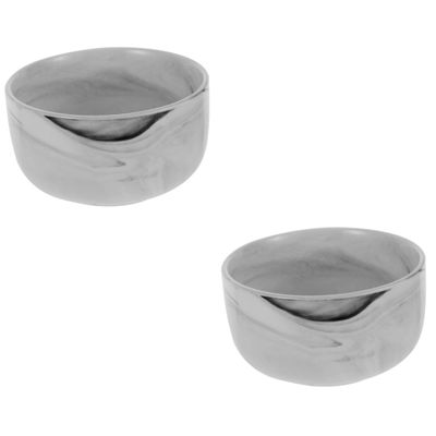 Beaupretty 2pcs Shaving Bowl for Men Multi-use Deep Shaving Soap Container Natural Porcelain Design Comfortable Grip for Warm Preparation and
