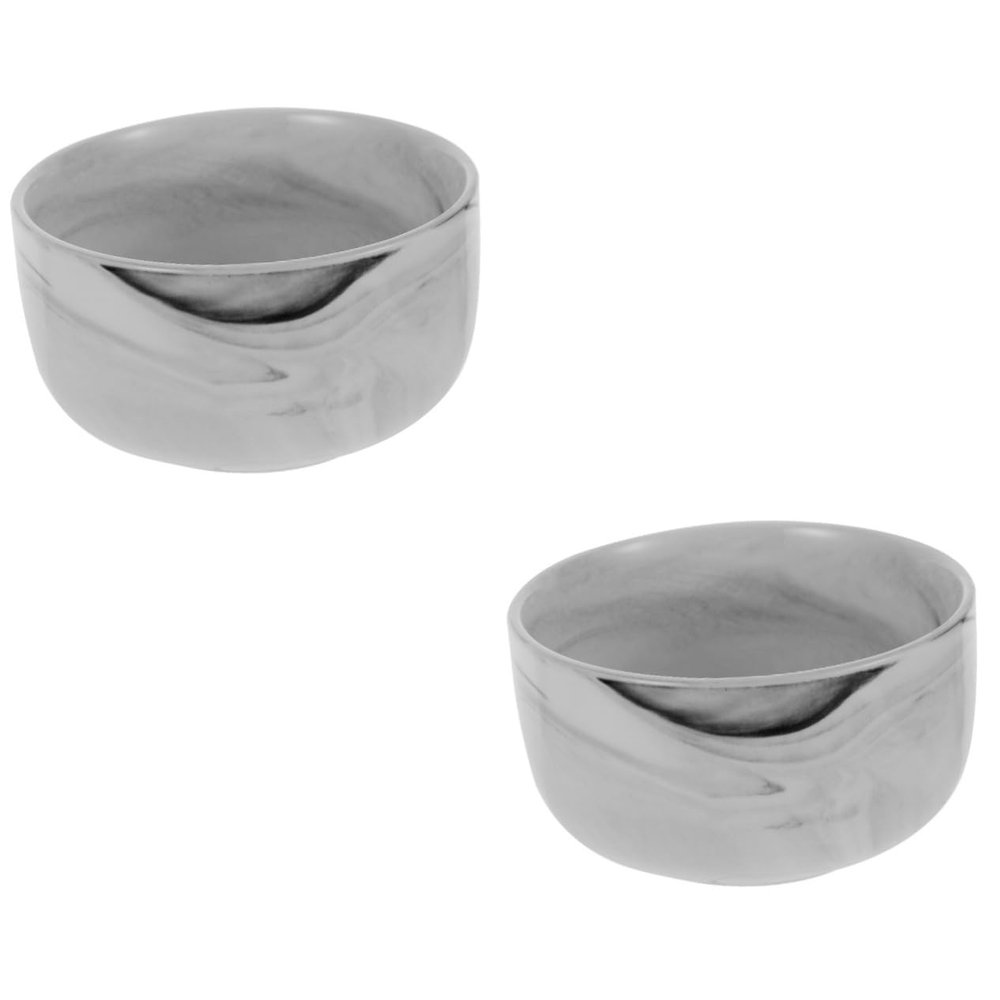 Beaupretty 2pcs Shaving Bowl for Men Multi-use Deep Shaving Soap Container Natural Porcelain Design Comfortable Grip for Warm Preparation and