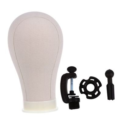 PACKOVE Canvas Wig Mannequin Head 2PCS for Cosmetology Styling and Practice Reinforced Display Head Model for Hairdressing Training Suitable for Wig Making and Display