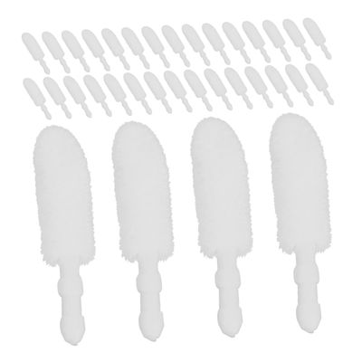 WRITWAA 500pcs Disposable Flocking Lip Brush Heads Soft Lip Gloss Applicators for Lipstick and Makeup Comfortable Replacement Brush Heads for Effortless Application