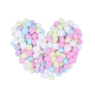 PartyKindom 500g Colorful Face Cotton Balls for Makeup Removal and Beauty Care Pure Cotton for Salon and Home Use
