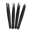 CALLARON 4pcs Stainless Steel Tweezers Set for Eyebrow and Facial Hair Removal Ergonomic Design Convenient Hair Removal Tools for Women view 1