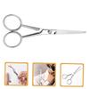 VICASKY Stainless Steel Beard Grooming Scissors Toothed Design for Precision Trimming Non- Grip for Men Facial Hair Care view 3