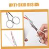 VICASKY Stainless Steel Beard Grooming Scissors Toothed Design for Precision Trimming Non- Grip for Men Facial Hair Care view 4