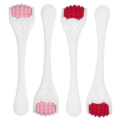 Beaupretty 4pcs Eye Massage Tool Silicone Face Massager Portable Facial Roller Mini Massage Roller for Puffiness Swelling