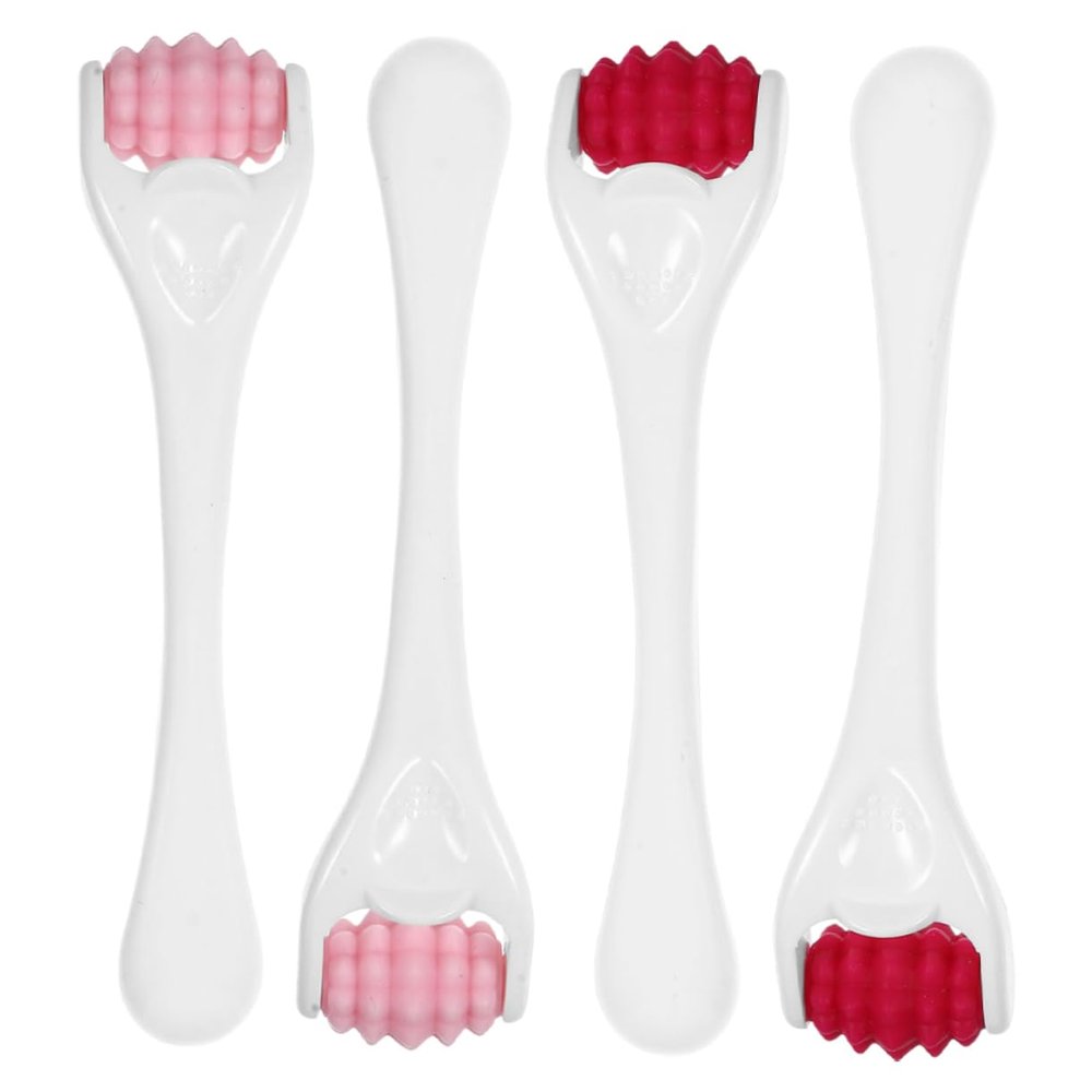 Beaupretty 4pcs Eye Massage Tool Silicone Face Massager Portable Facial Roller Mini Massage Roller for Puffiness Swelling