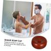 GLEAVI Wooden Shaving Bowl Lid Barber Cup Shaving Bowl for Men Beard Lathering Holder view 4