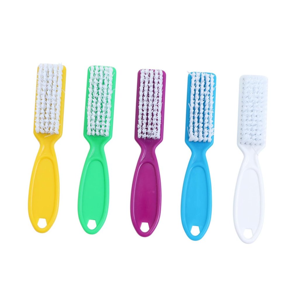 Beaupretty 10pcs Nail Cleaning Brush with Long Handle for Fingernail and Toenail Care Random Colors for Dust Removal after Manicure and Pedicure
