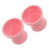 PACKOVE 2pcs Cute Makeup Brush Cup Silicone Brush Cleaning Bowl Box for Travel Soft Silicone view 1