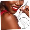 Vaguelly Silicone Lip Brush Set 4pcs Dual-Sided Lip Applicators with Cover for Lipstick Soft Silicone Makeup Brushes for Women for Precise Application and Easy Cleaning view 2