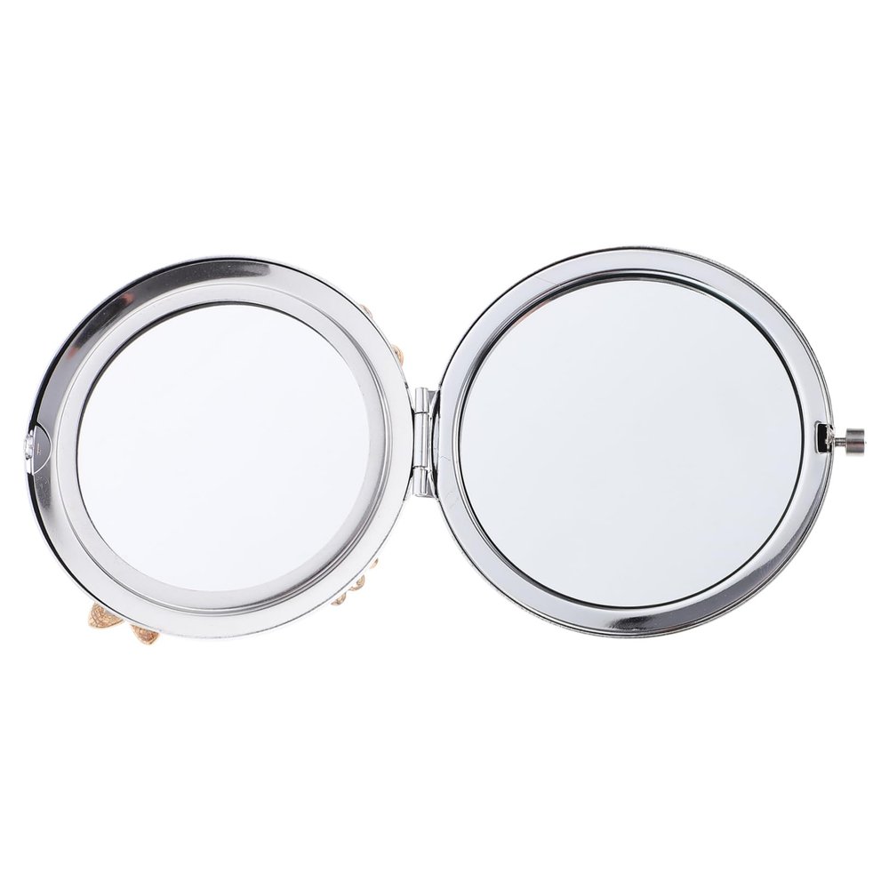 WRITWAA Mini Daisy Flower Folding Makeup Mirror Double-Sided Portable Compact Mirror with Magnifying Lens Birthday Gift Go Touch-ups