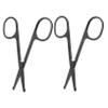 Happyyami 2pcs Stainless Steel Eyebrow Hair Trimming Scissors for Men Women Round Head Nose Hair Scissors Beauty Tool view 1