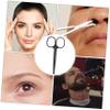 Happyyami 2pcs Stainless Steel Eyebrow Hair Trimming Scissors for Men Women Round Head Nose Hair Scissors Beauty Tool view 4