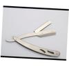Beaupretty Stainless Steel Single Blade Razor for Men Shaving Straight Razor Face Shaver Barber Tool view 2