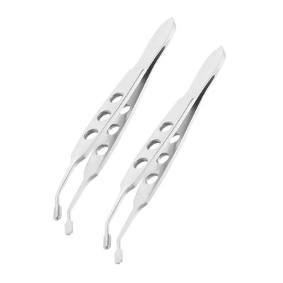 VALICLUD 2pcs Stainless Steel Massage for Meibomian Gland Tweezers for Eye Health and Facial Treatment Portable Design for Home and