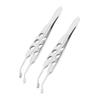 VALICLUD 2pcs Stainless Steel Massage for Meibomian Gland Tweezers for Eye Health and Facial Treatment Portable Design for Home and view 1