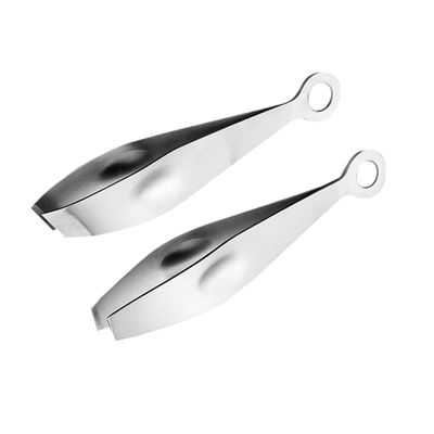 Happyyami 2pcs Convenient Metal Clip Tweezers Set Versatile Food Tweezers for Hair Removal Chicken and Cooking User-friendly Design Comfortable Grip for Easy