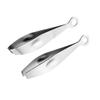 Happyyami 2pcs Convenient Metal Clip Tweezers Set Versatile Food Tweezers for Hair Removal Chicken and Cooking User-friendly Design Comfortable Grip for Easy view 1