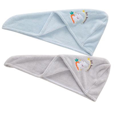 VICASKY 2pcs Quick-Drying Hair Wraps for Women of Double-Layer Bath Towels Super Absorbent Microfiber Hair Turbans for Wet Prevents Frizz and Damage