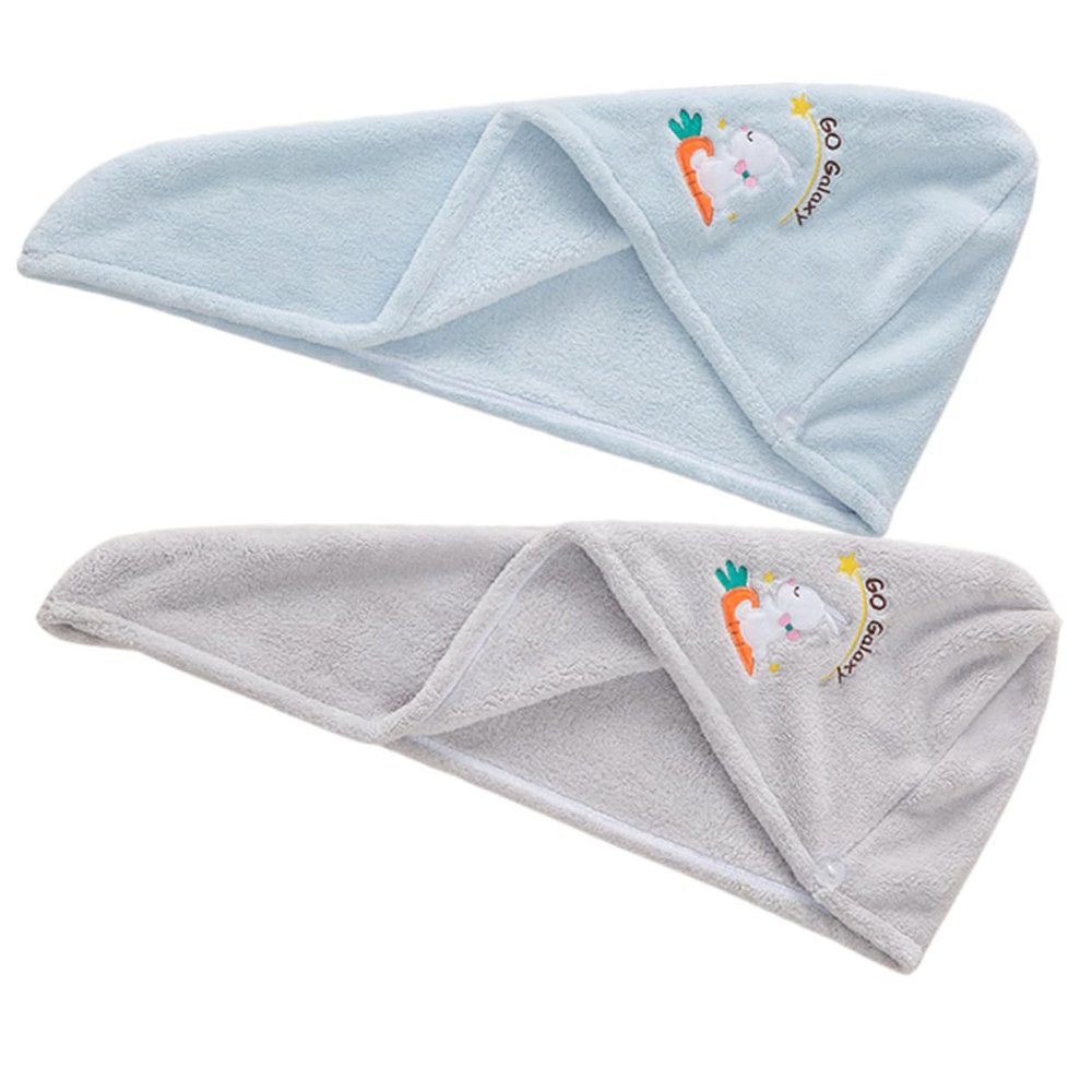 VICASKY 2pcs Quick-Drying Hair Wraps for Women of Double-Layer Bath Towels Super Absorbent Microfiber Hair Turbans for Wet Prevents Frizz and Damage