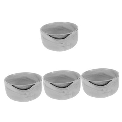 Beaupretty 4pcs Shaving Bowl Elegant Marble Design Multi-use Porcelain Shaving Soap Container for Deep Lathering Compact and Portable for Travel for Men Grooming