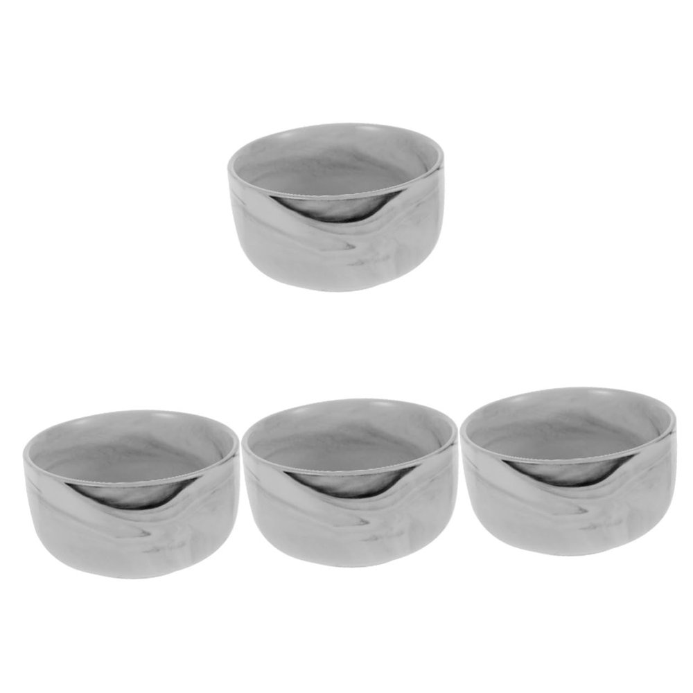 Beaupretty 4pcs Shaving Bowl Elegant Marble Design Multi-use Porcelain Shaving Soap Container for Deep Lathering Compact and Portable for Travel for Men Grooming