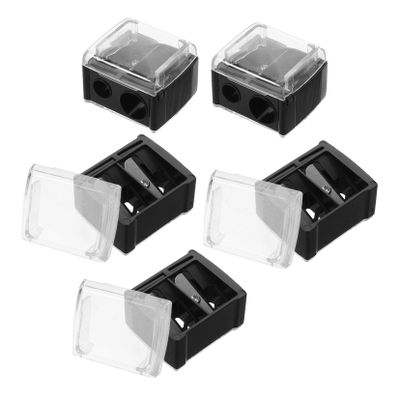 VICASKY 5pcs Dual Makeup Pencil Sharpener Portable Tool for Eyeliner Lip Liner Brow Pencils Compact Design for Go Use Precision Shaping for Makeup Types