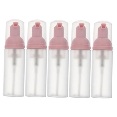 PartyKindom 5PCS Small Mousse Foaming Bottle Set Electroplated Frosted Bubble Dispenser for Hand Soap and Shampoo for Travel and Home Use