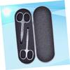 HAKIDZEL 2pcs Precision Stainless Steel Eyebrow Scissors Trimmer Safe Nose Hair Trimming Tool for Makeup view 2