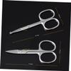 HAKIDZEL 2pcs Precision Stainless Steel Eyebrow Scissors Trimmer Safe Nose Hair Trimming Tool for Makeup view 3